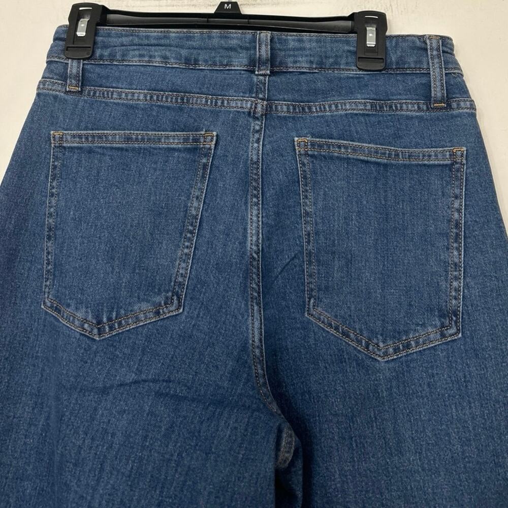 The Drop Frida Wide Leg High Waist Stretch Front Seam Jeans Medium Indigo 30 New - Picture 8 of 12